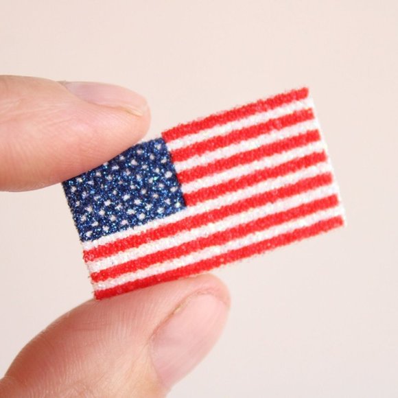 Vintage Flag Patches / American Flag Iron On 1.25" Wide - Picture 2 of 10